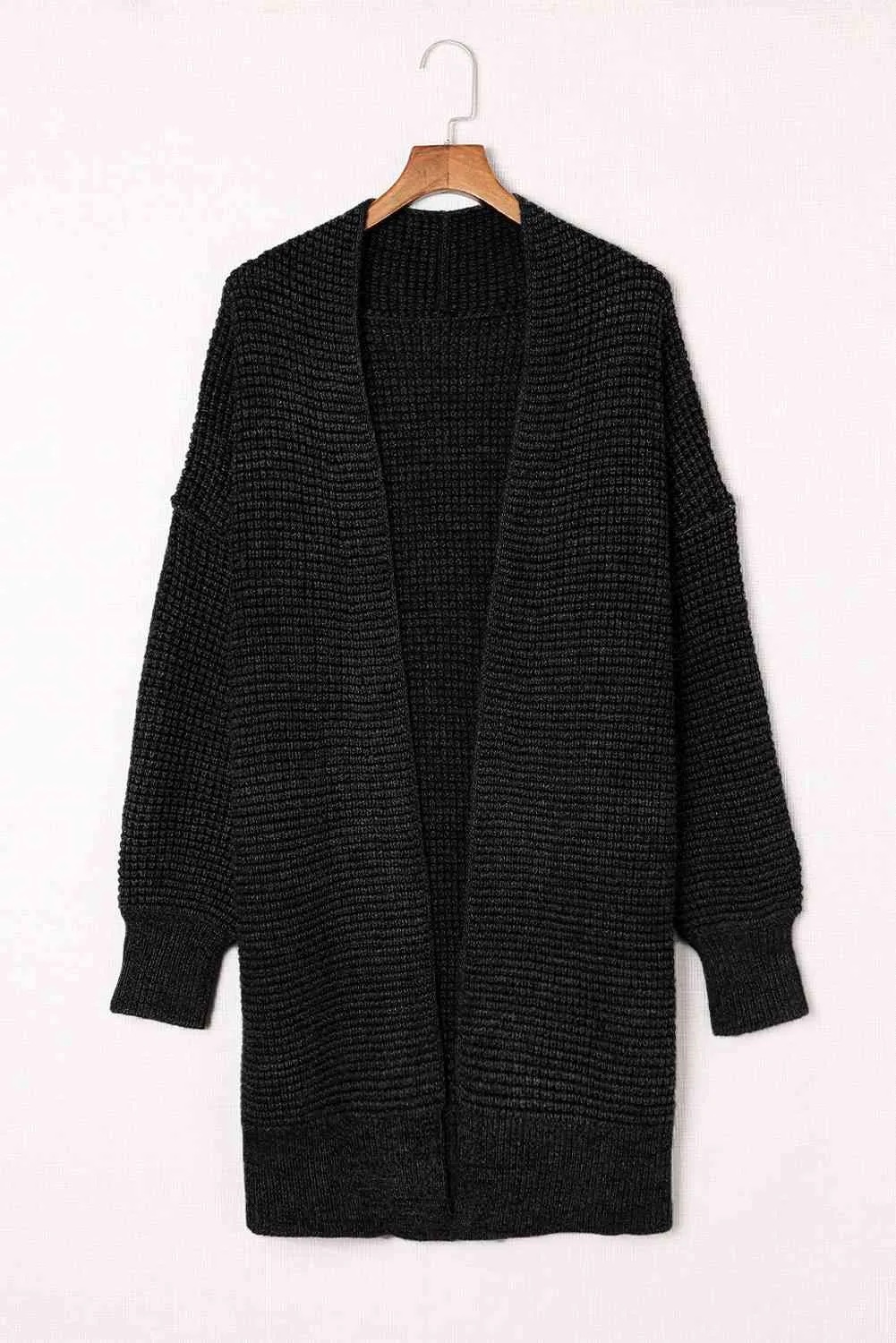 5 Woven Heather Longline Cardigan