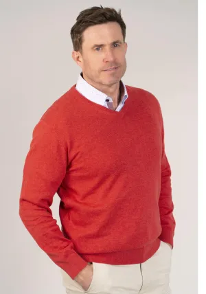 50/50 Fine Merino Wool & Acrylic V-Neck Knit - Samoa