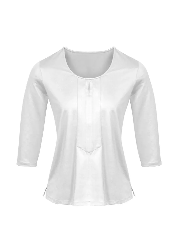 Advatex Ladies Abby 3/4 Sleeve Knit Top - White - 22 - Biz Collection