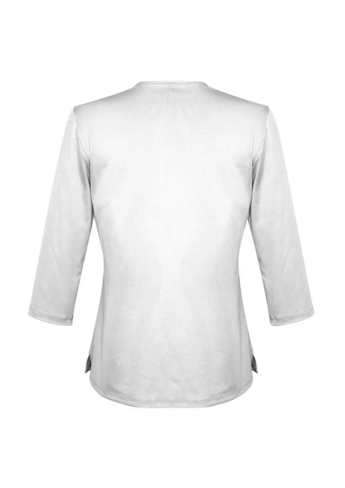 Advatex Ladies Abby 3/4 Sleeve Knit Top - White - 22 - Biz Collection