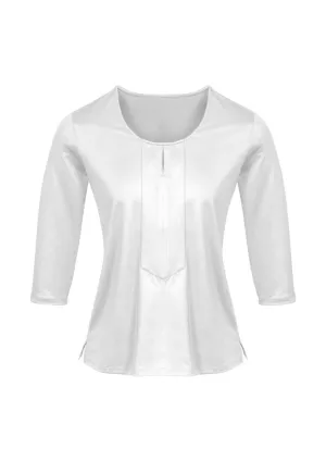 Advatex Ladies Abby 3/4 Sleeve Knit Top - White - 22 - Biz Collection