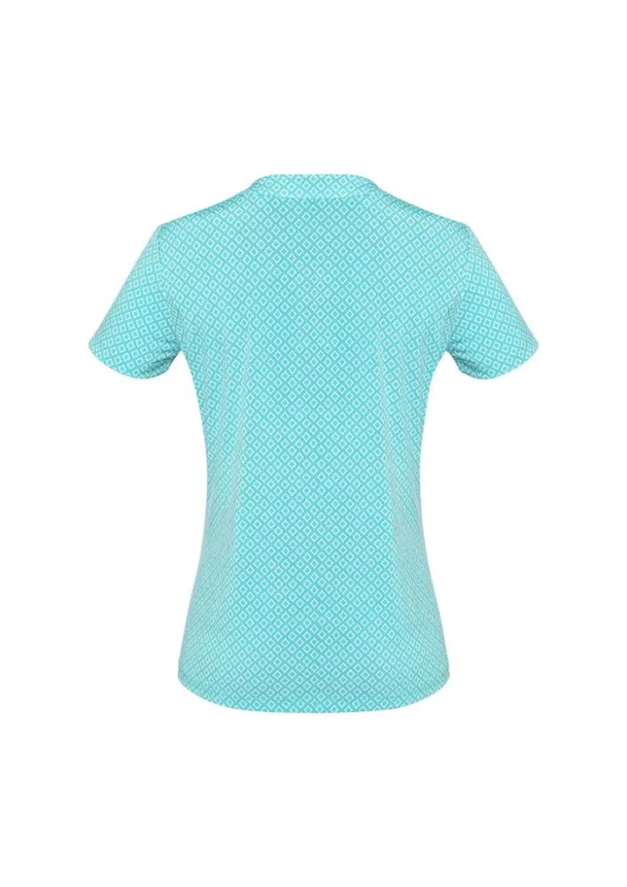 Advatex Ladies Ella Diamond Pleat Knit Top - Dynasty Green - 18 - Biz Collection