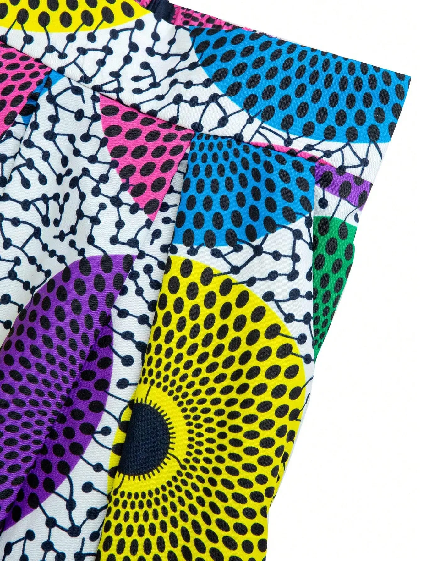 African Women Allover Print Fold Pleated Skirt