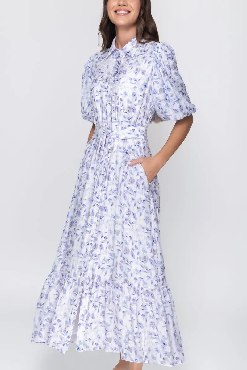 ALICE DRESS SHORT SLEEVE (BLUE FLOWER)