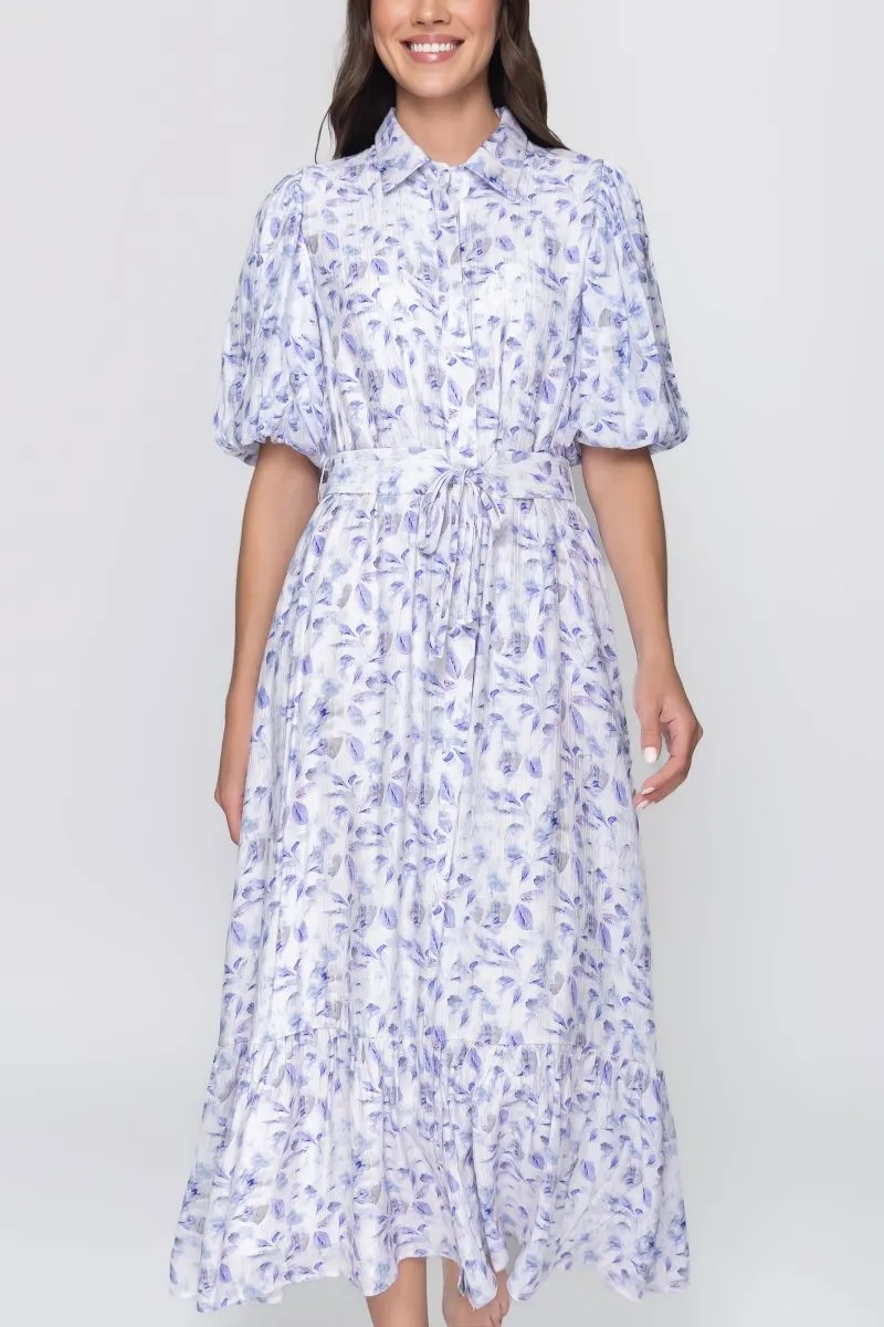 ALICE DRESS SHORT SLEEVE (BLUE FLOWER)