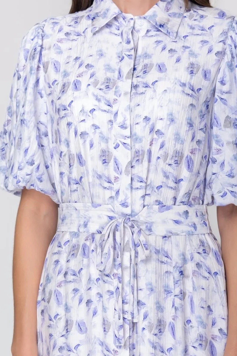 ALICE DRESS SHORT SLEEVE (BLUE FLOWER)