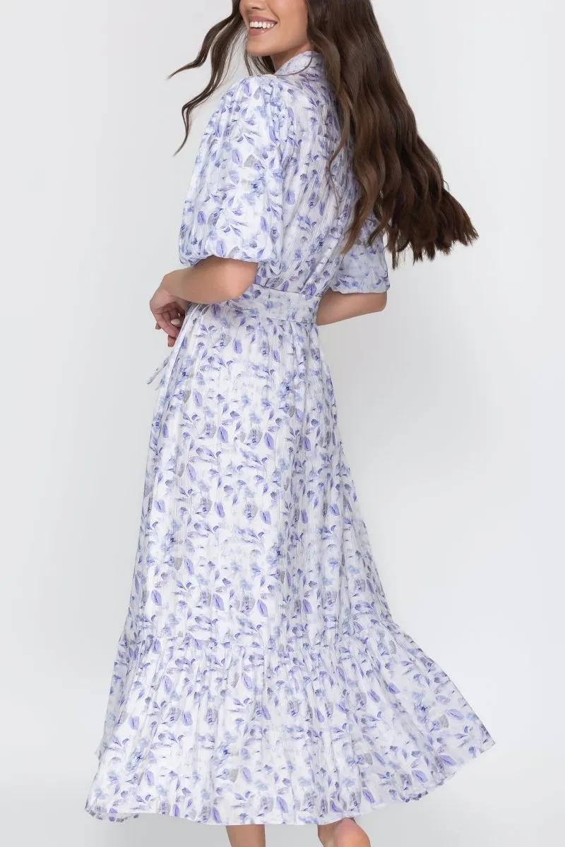 ALICE DRESS SHORT SLEEVE (BLUE FLOWER)