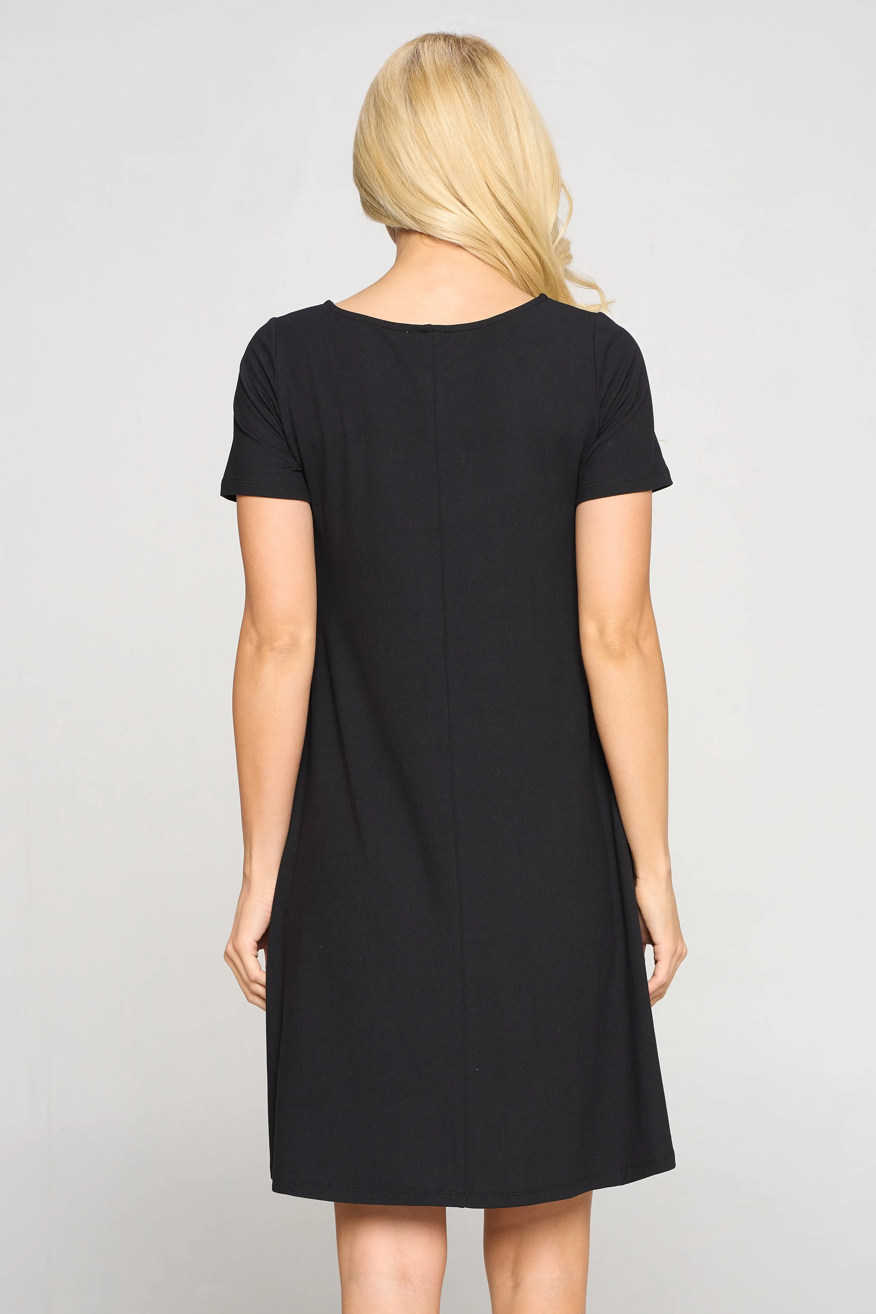 Basic A-Line Short Sleeve Dress