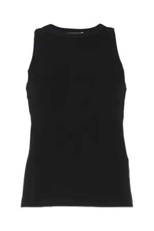 Black High Neck Vest
