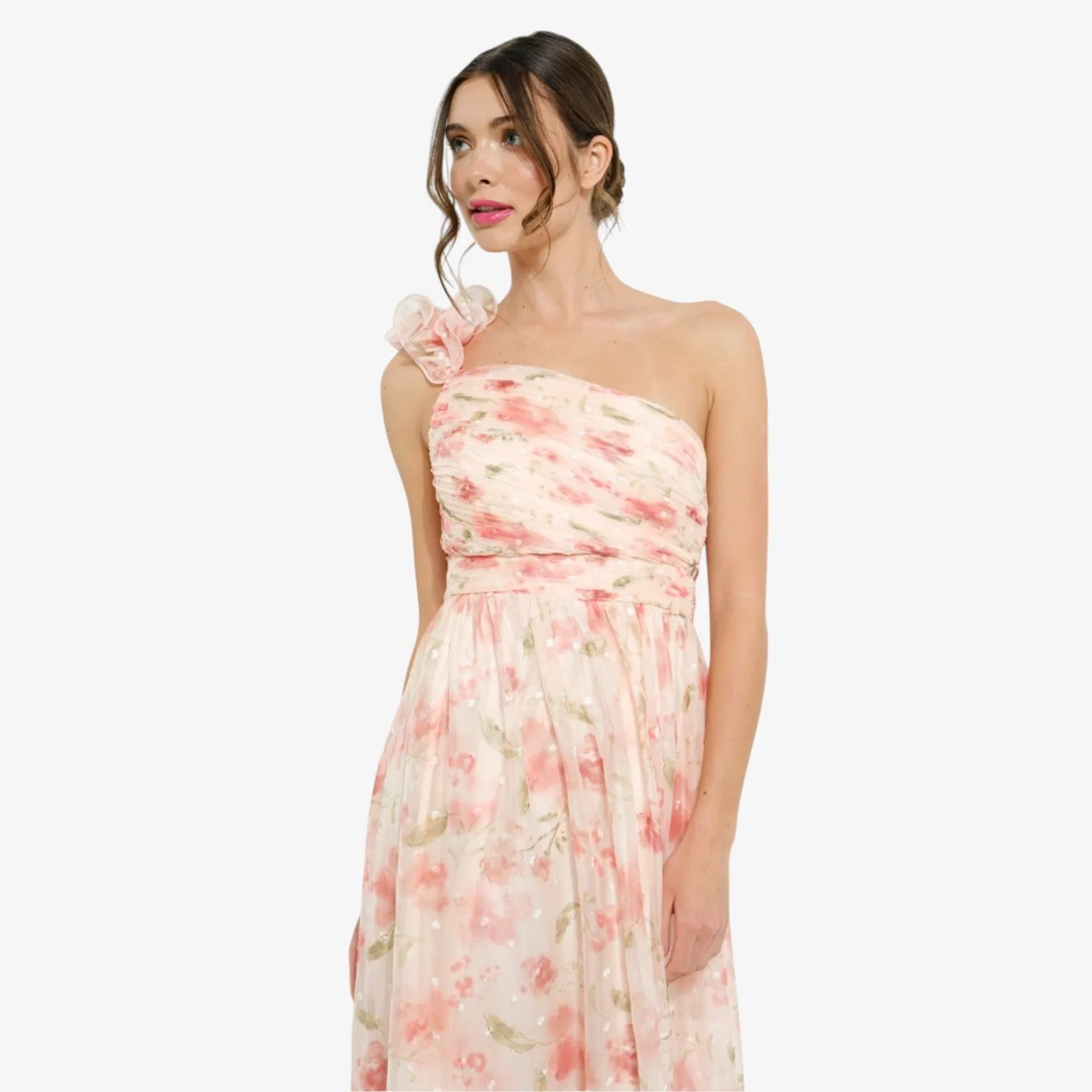 Blossom One-Shoulder Maxi Dress