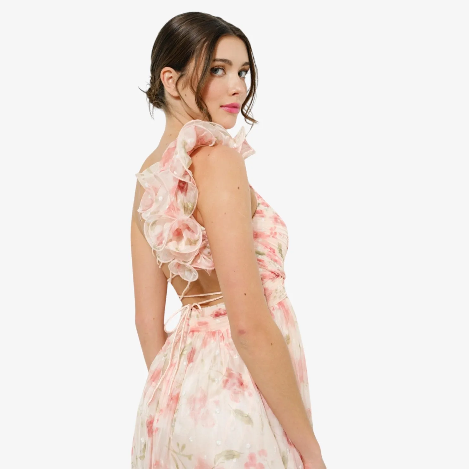 Blossom One-Shoulder Maxi Dress
