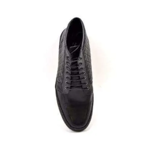 British Walkers Extreme Black Leather High Top with Crepe Sole High Tops