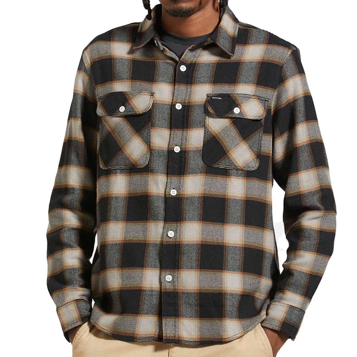 Brixton - Bowery 20th Anniversary Flannel Black/Cream