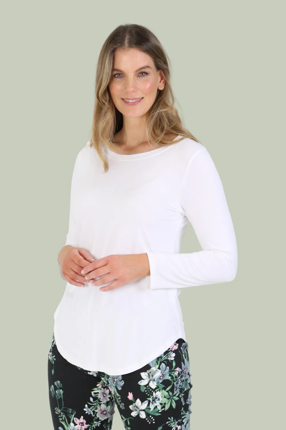 CAMILA White Bamboo Top