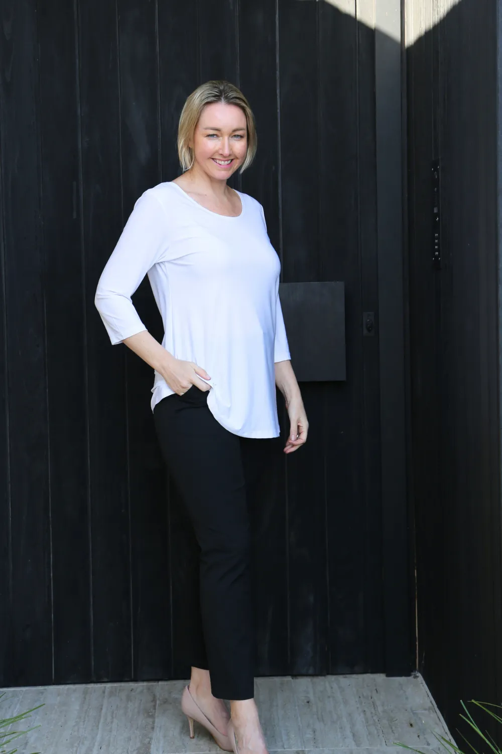 CAMILA White Bamboo Top