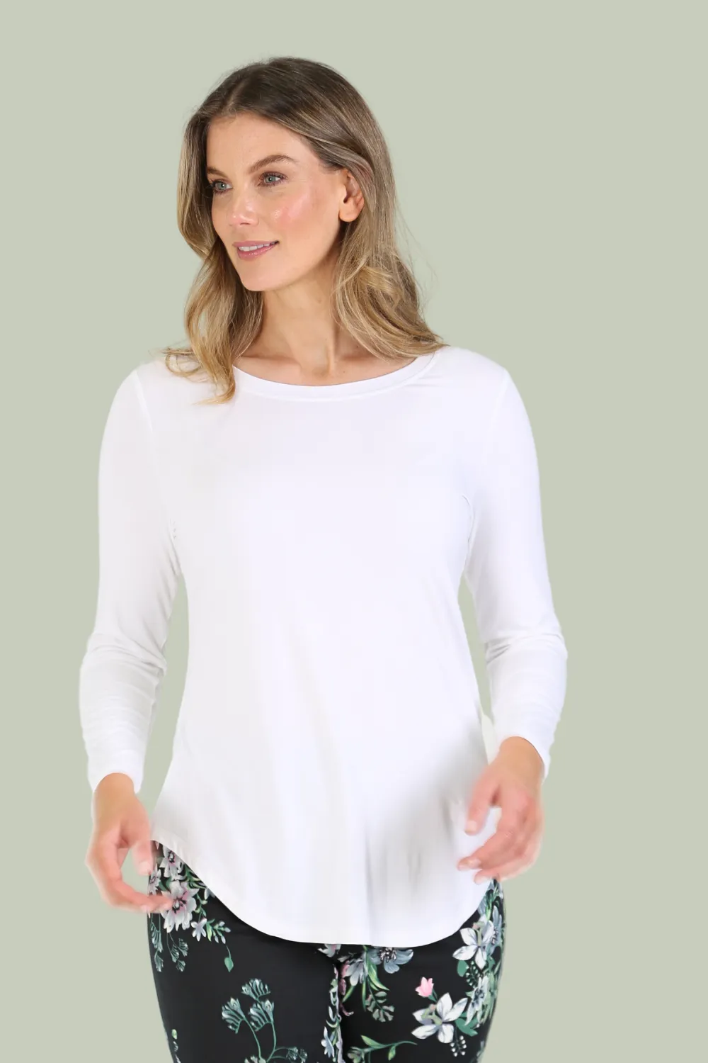 CAMILA White Bamboo Top