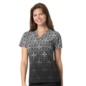 Carhartt Women's Border Print V-Neck Scrub Top