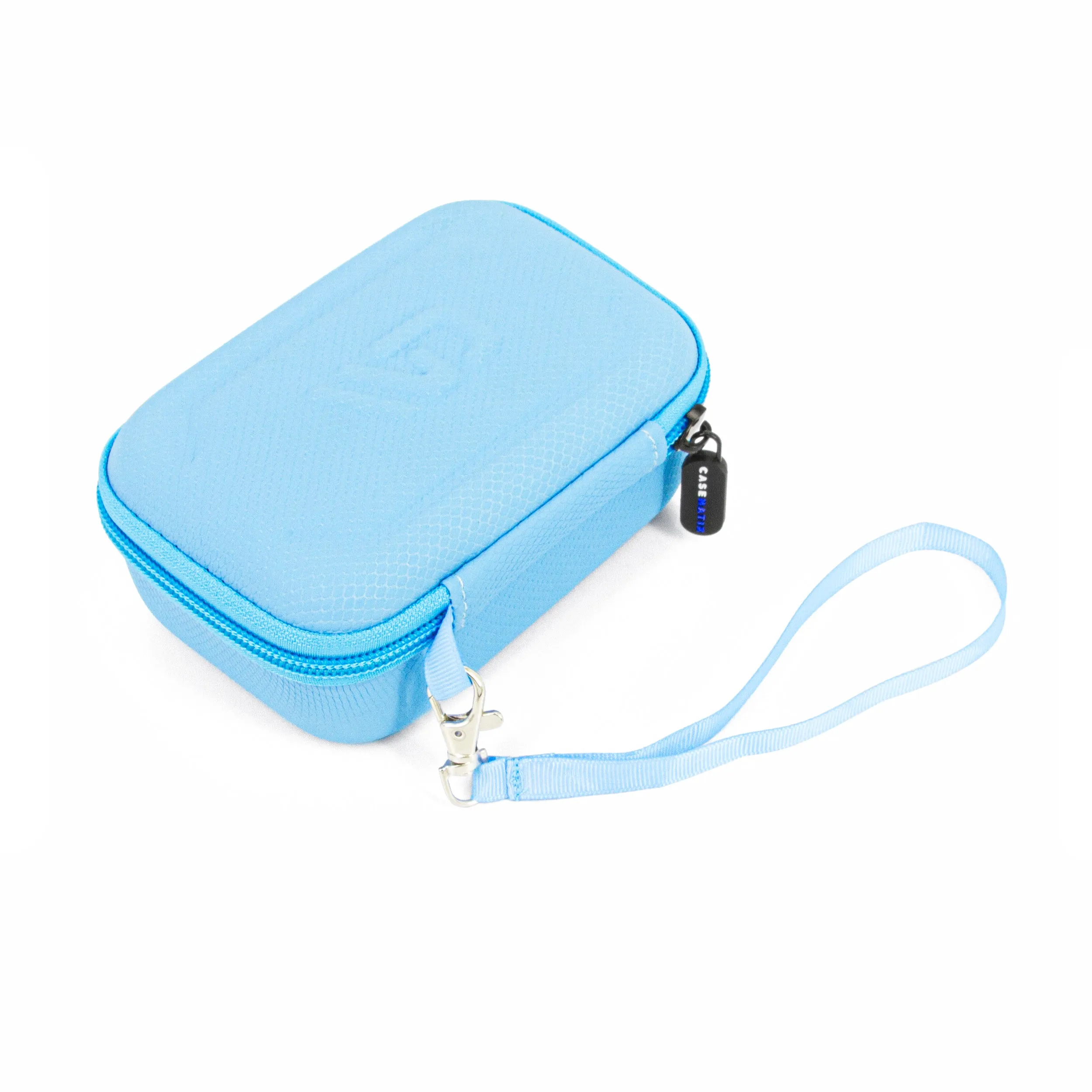 CASEMATIX Travel Case Compatible with Beyblade Burst Battling Top Game Pieces and Accessories with Wrist Strap and Padded Divider Up to 4.75 Inches