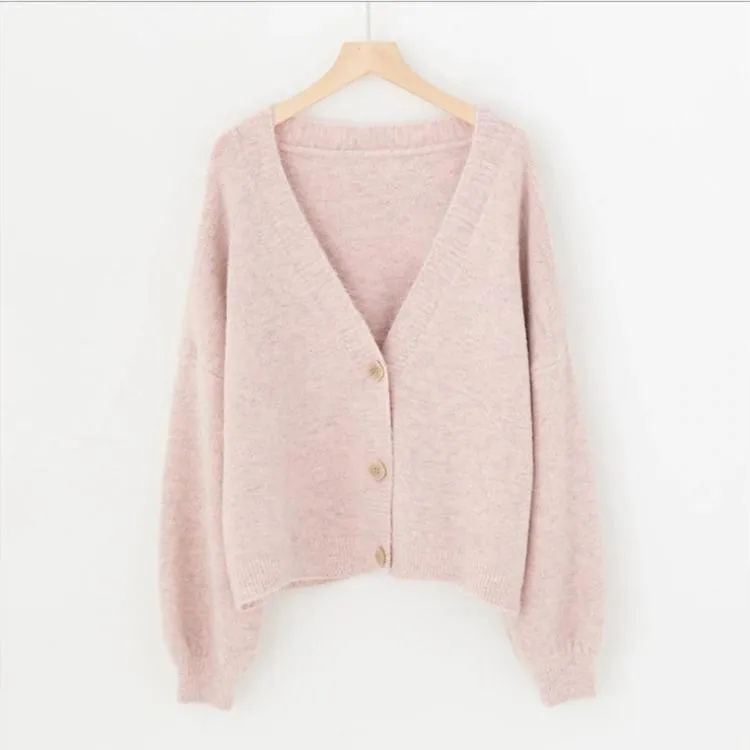 Chic Macaroon Colored Winter Cardigan