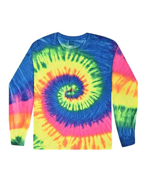 Colortone Men's Tie-Dyed Long Sleeve T-Shirt