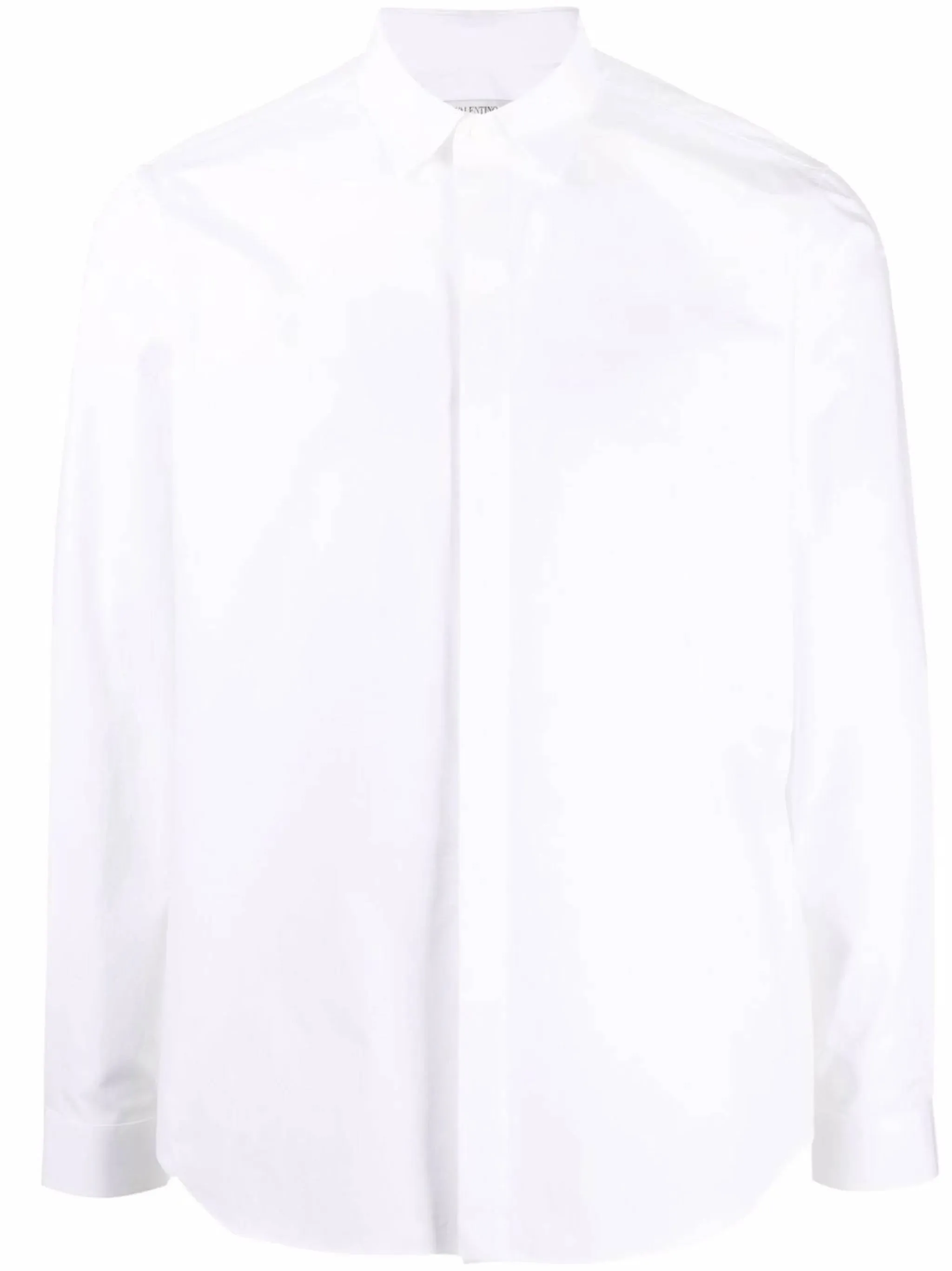 concealed front button placket shirt