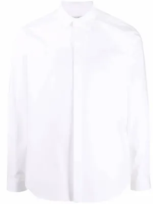 concealed front button placket shirt