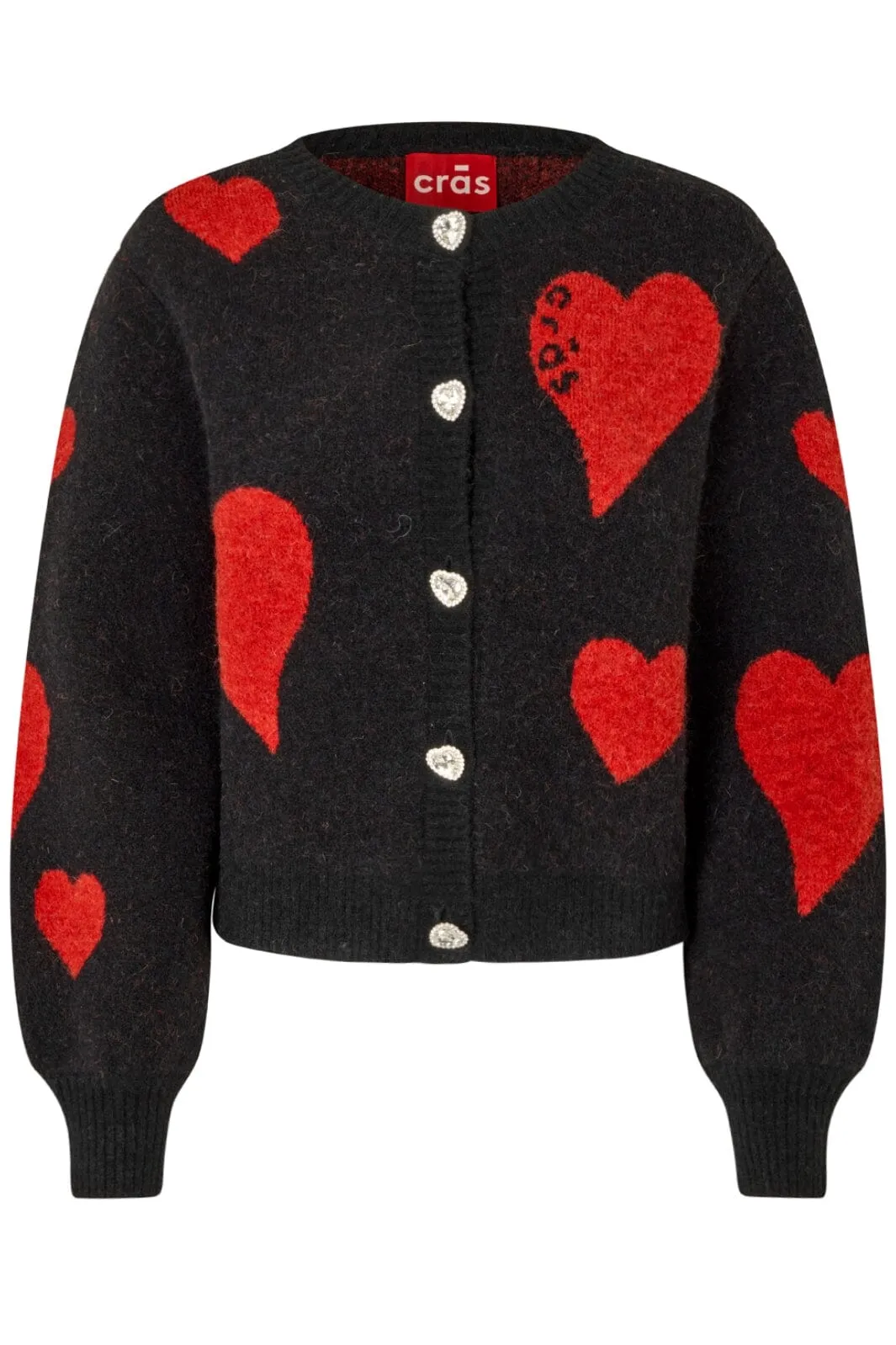 Cras - Heartscras Cardigan - 8038 8038 Black Hearts