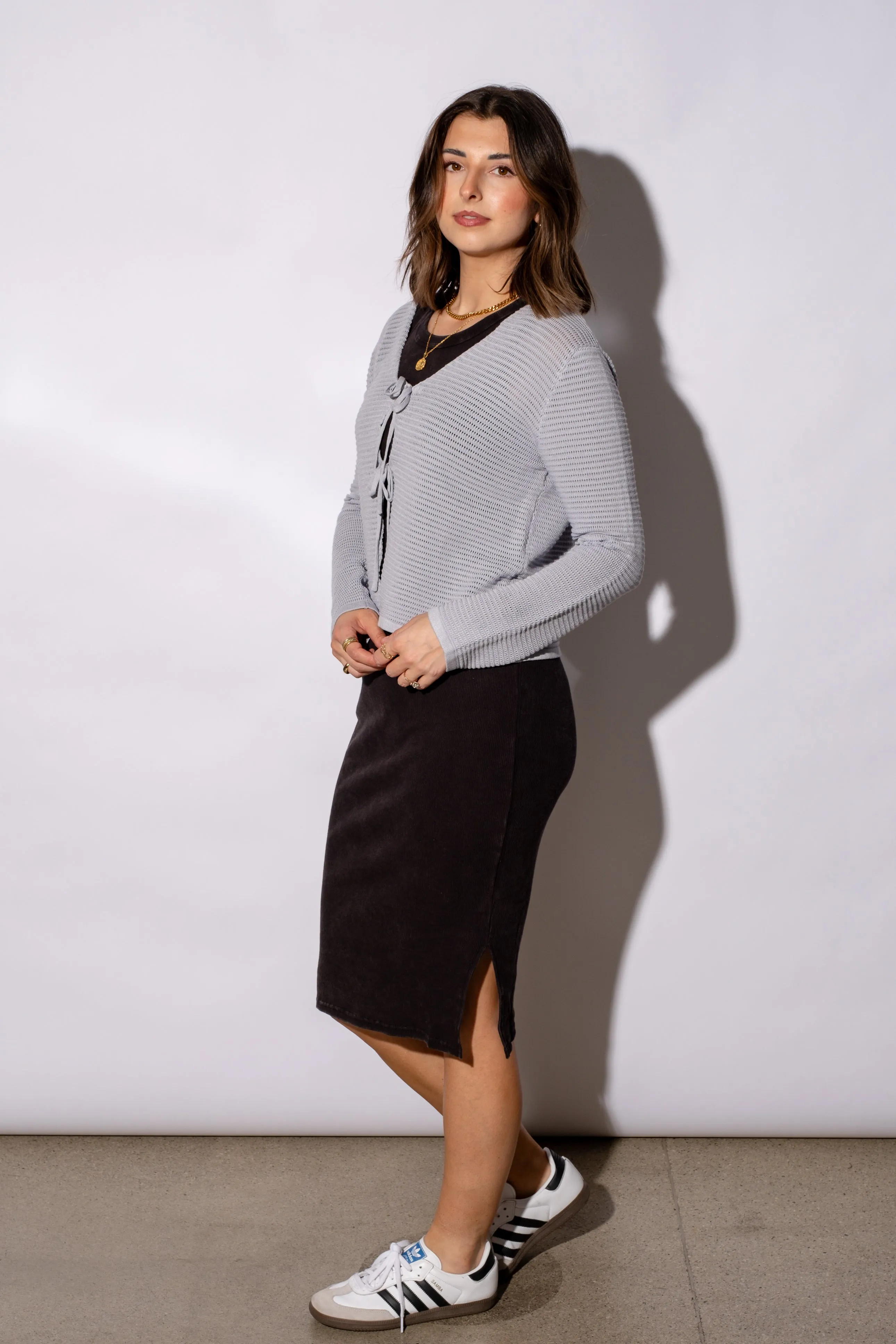 Danica Crochet Tie Cardigan