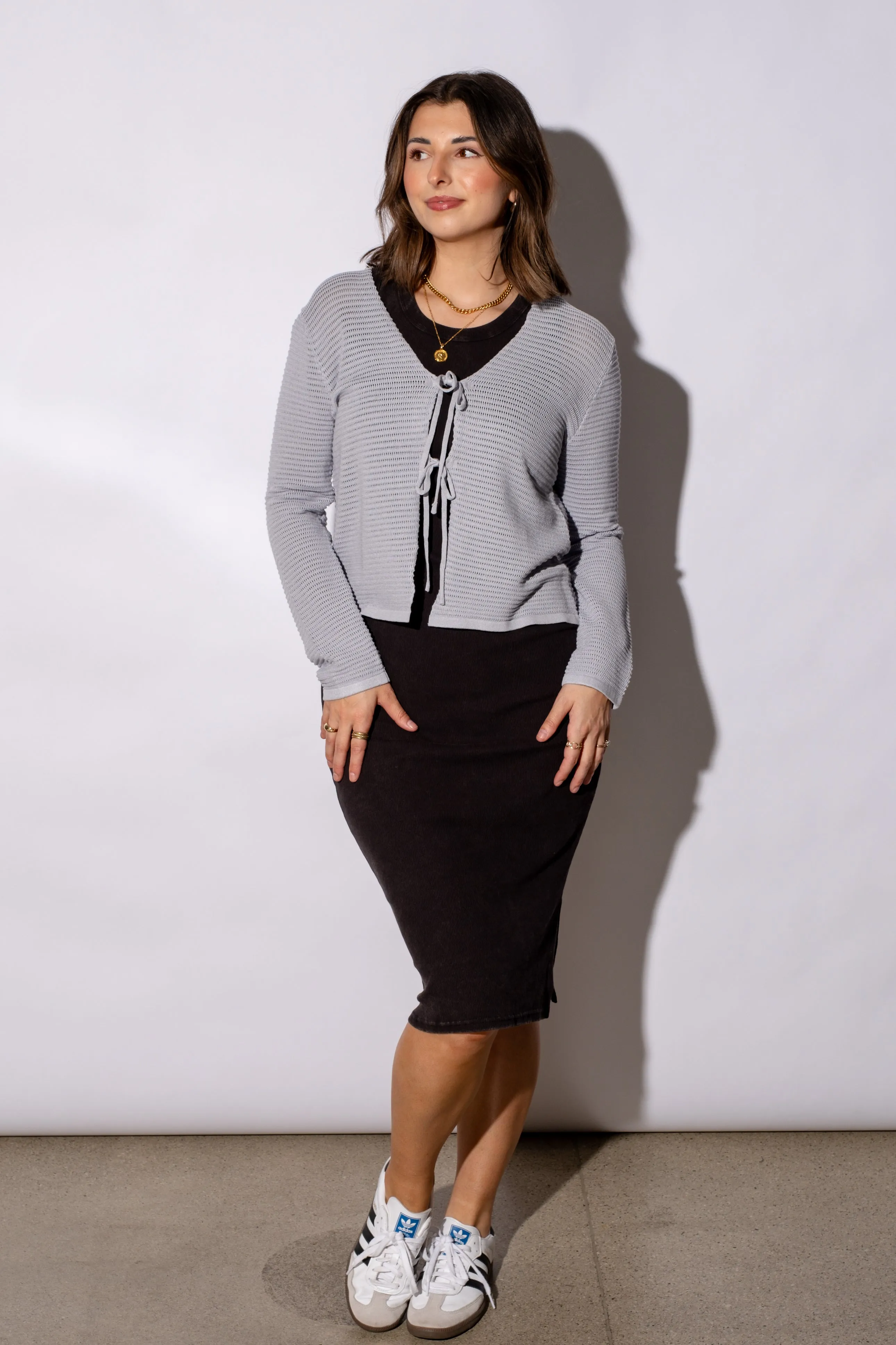 Danica Crochet Tie Cardigan