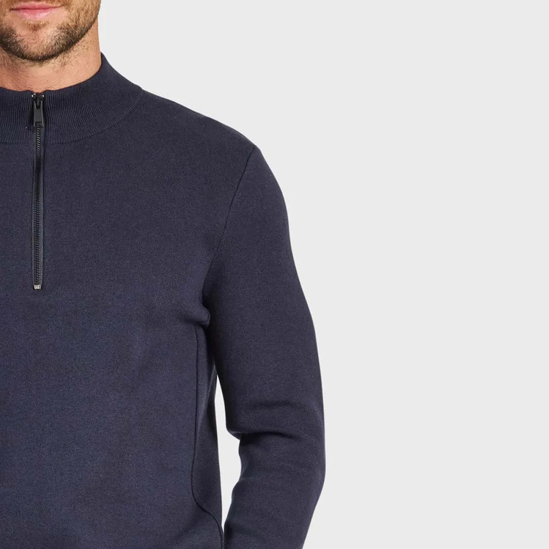 DANZER 1/4 ZIP KNIT | NAVY