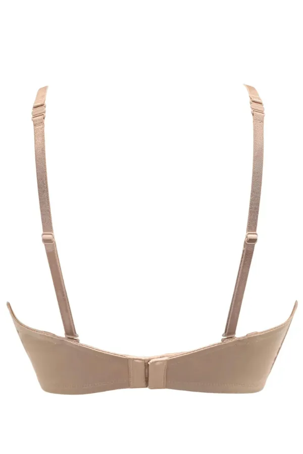 Definitions U-Wire Plunge Low Back Push-Up Bra - Nude