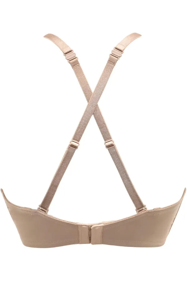 Definitions U-Wire Plunge Low Back Push-Up Bra - Nude
