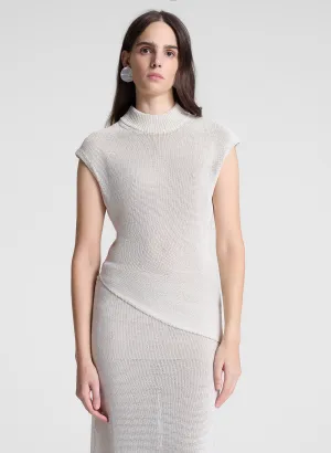 Edith Open Knit Asymmetric Top