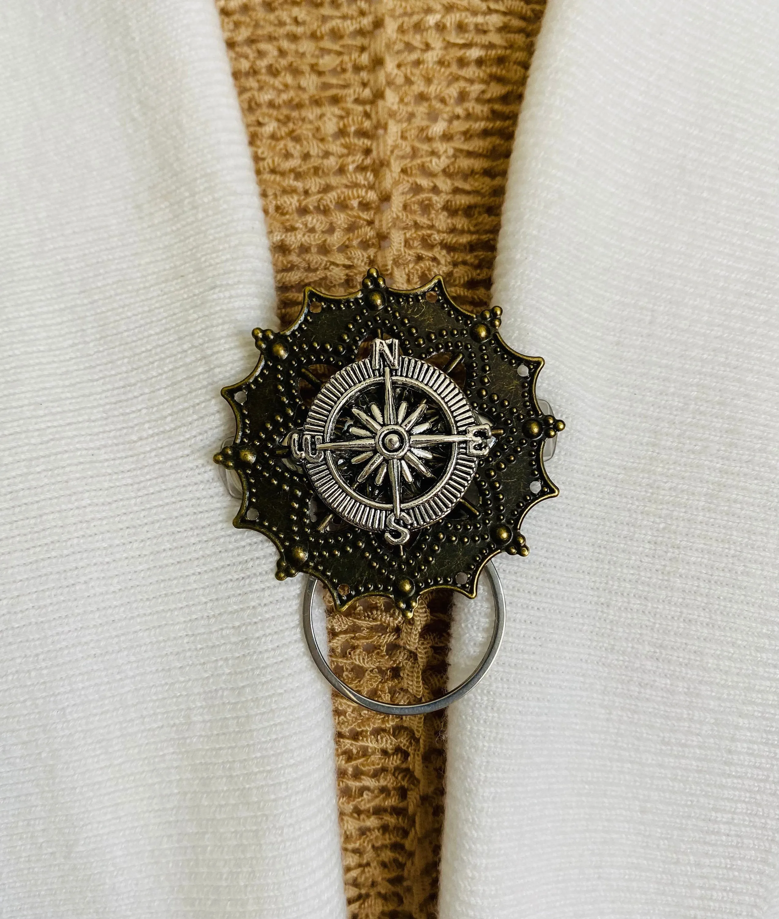 Eyeglass holder Sunglasses holder Badge holder Sweater Clip Badge holders Nurse ID pin holder Compass Jewelry Gift for Her by Fabulici