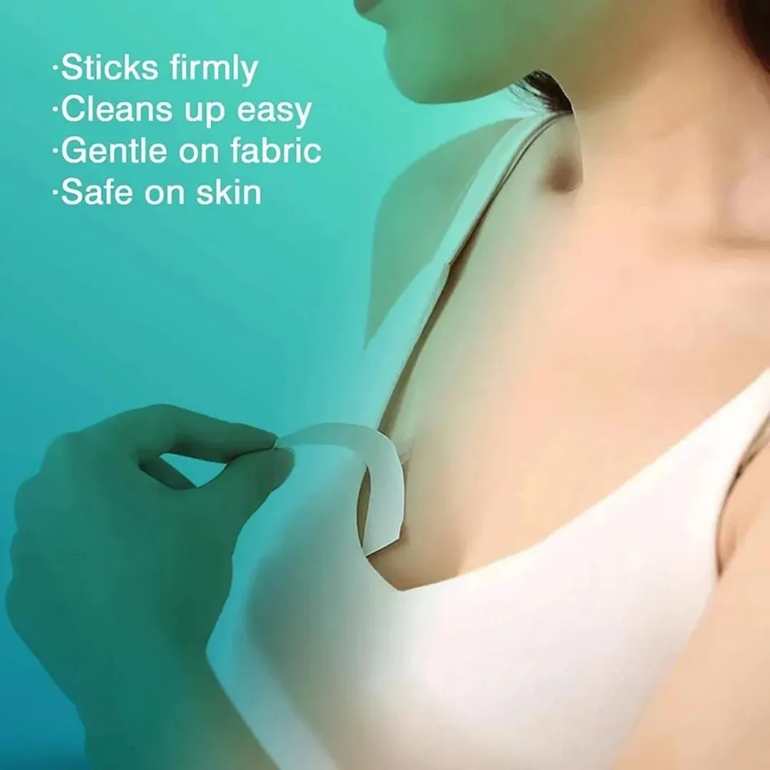 fearless tape - Double Sided Tape for Fashion, Clothing and Body (50 Strip) | All Day Strength Tape Adhesive and Gentle on Skin and Fabrics | Transparent Clear Color for All Skin Shade