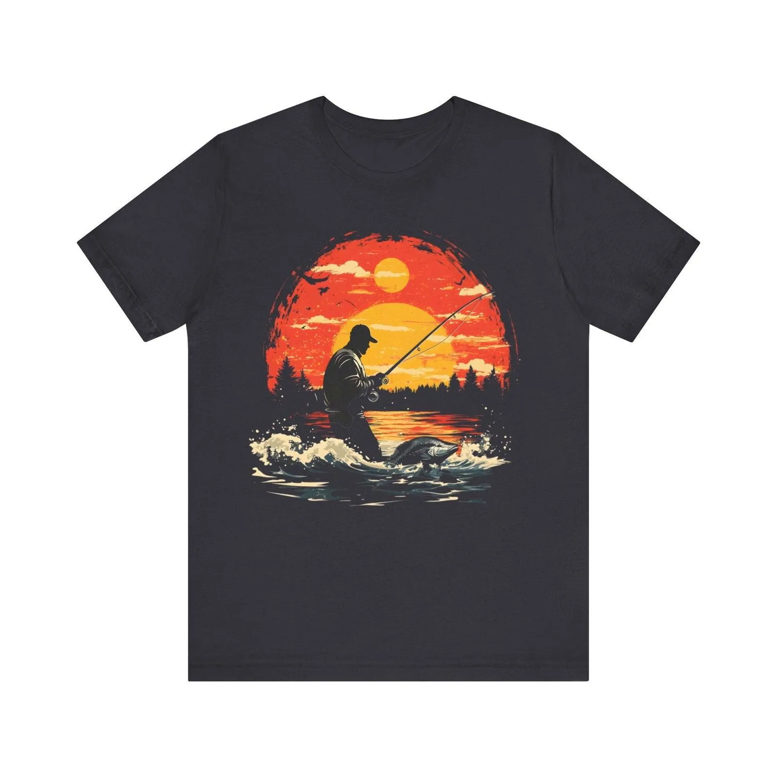 Fishing Sunset Catch T Shirt