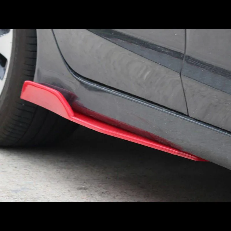 Fit 2008-2020 Mazda 3 Side Skirts Splitters Spoiler Diffuser Wings (Red)