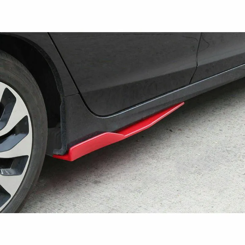 Fit 2008-2020 Mazda 3 Side Skirts Splitters Spoiler Diffuser Wings (Red)