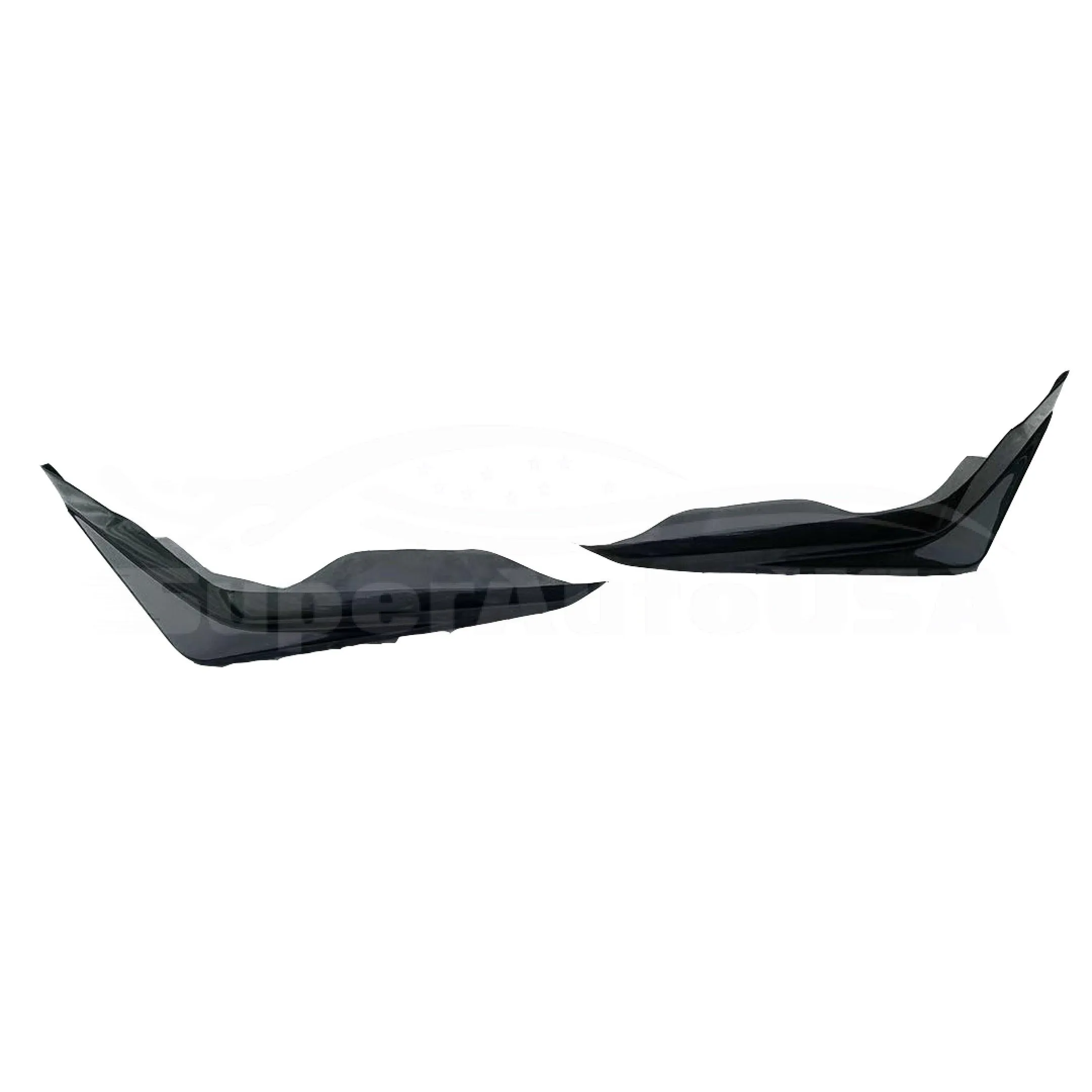 Fit 2022-2023 Honda Civic Side Body Skirts Front Corners Trim (Gloss Black)