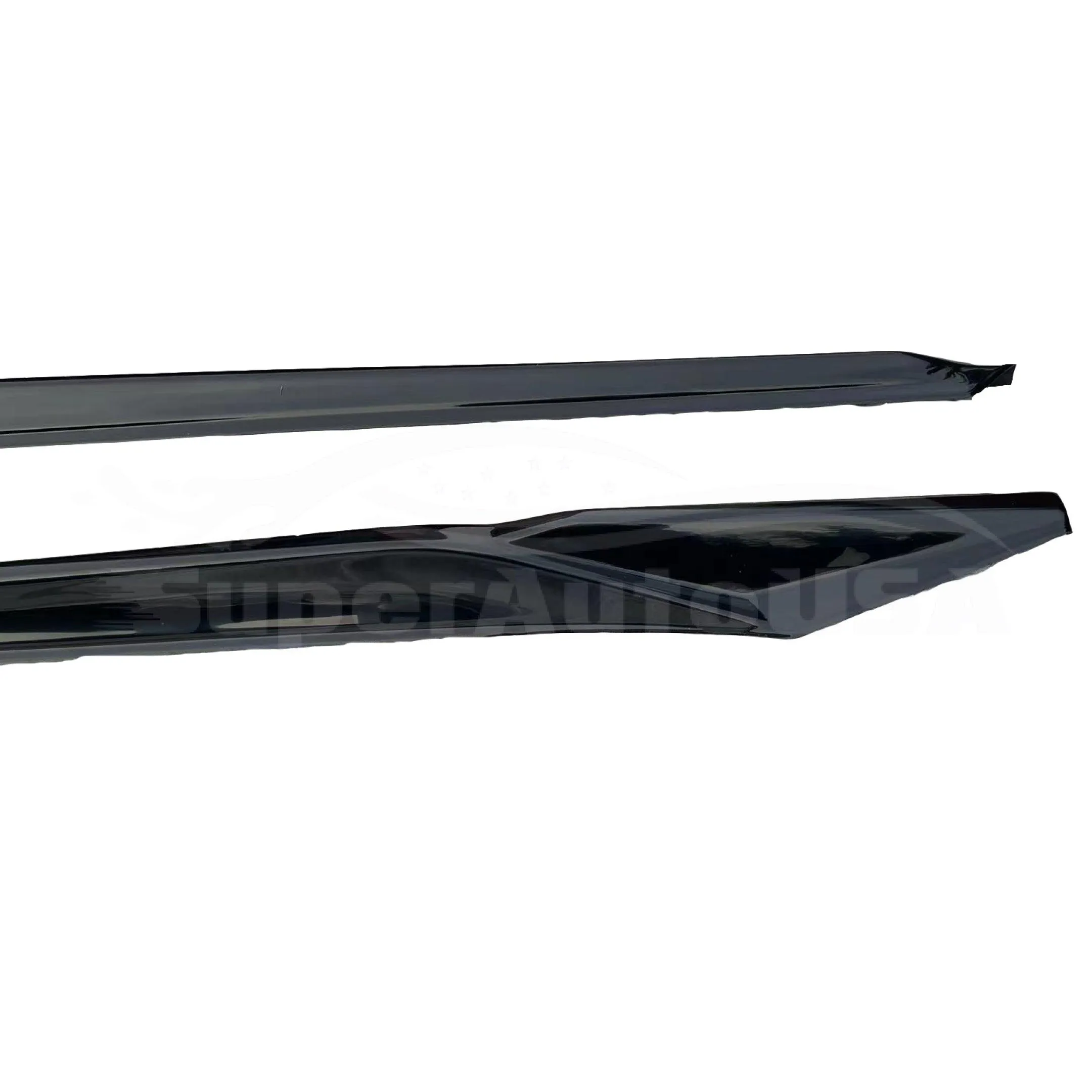 Fit 2022-2023 Honda Civic Side Body Skirts Front Corners Trim (Gloss Black)