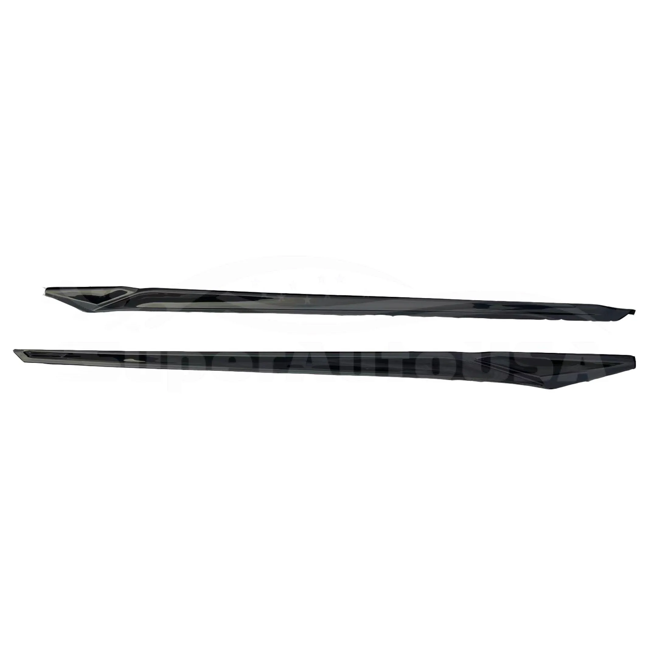 Fit 2022-2023 Honda Civic Side Body Skirts Front Corners Trim (Gloss Black)