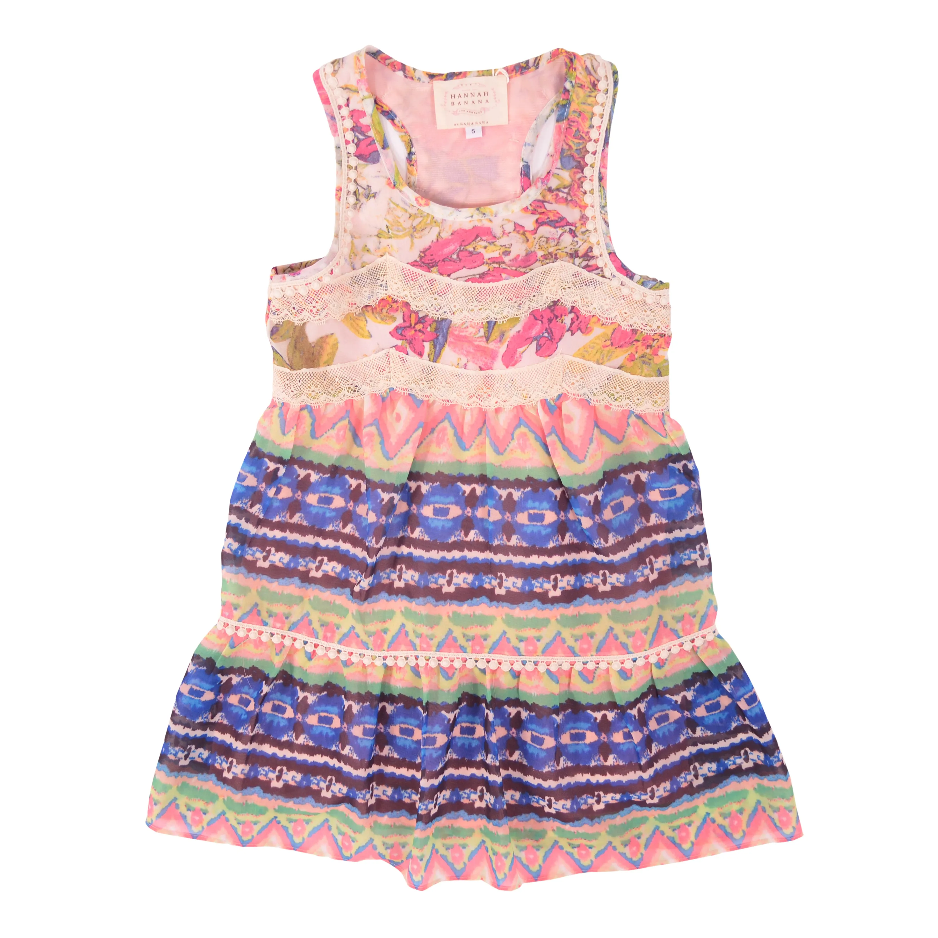 Floral Lace Racer Back Dress