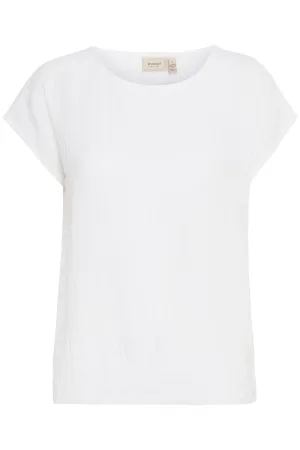 Fransa 20615805 FRMANUA BL 1 White Cotton T-Shirt