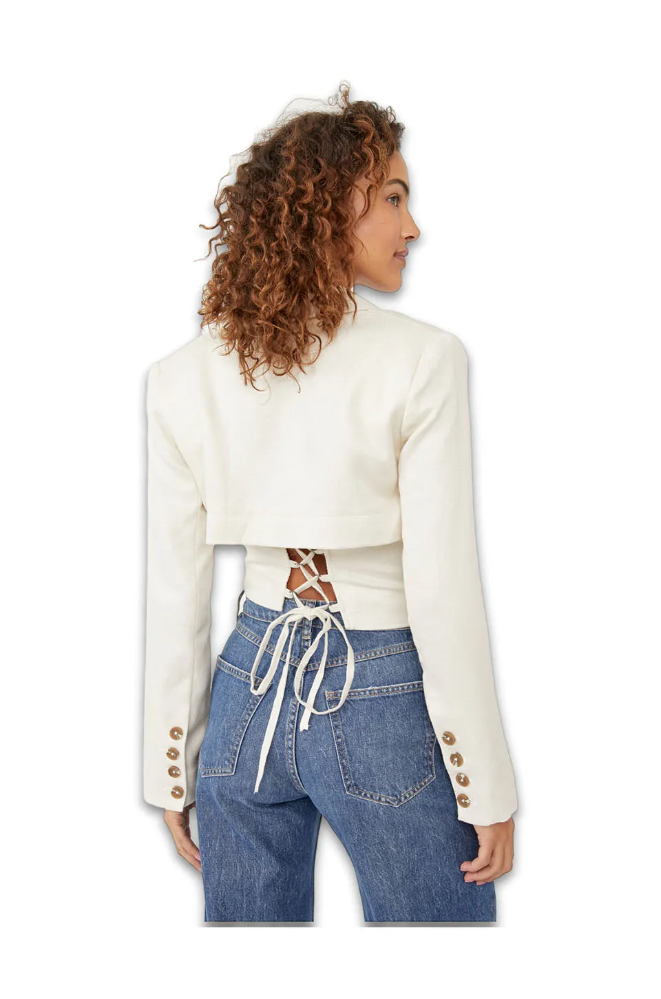 Free People Got Your Back Blazer In Bone
