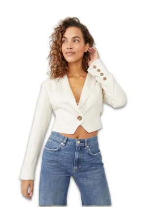 Free People Got Your Back Blazer In Bone