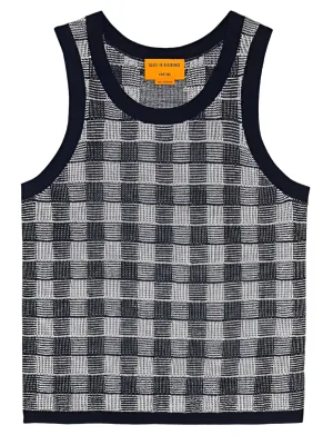 Gingham Tank in Midnight Combo