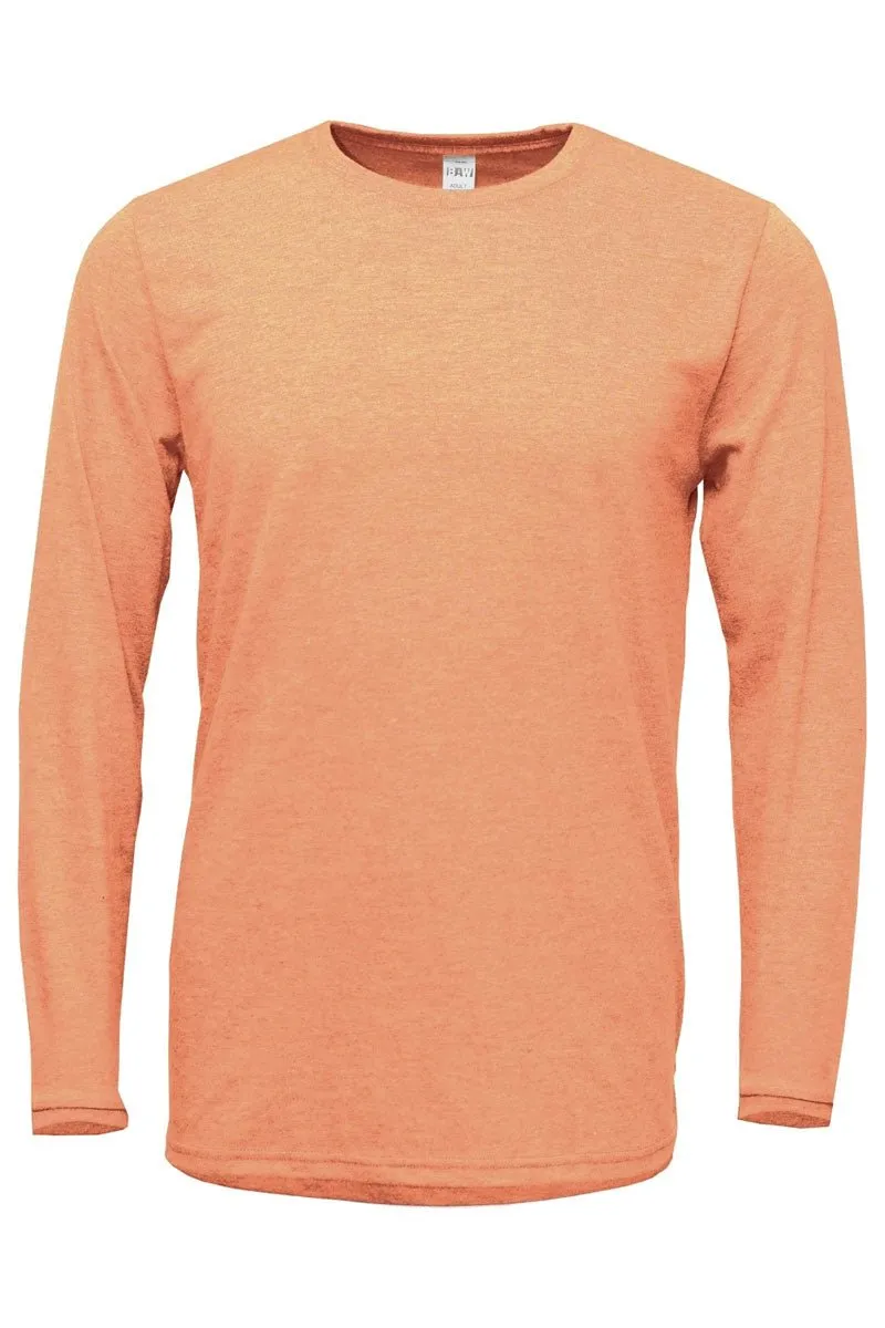 Give Thanks For He Is Good Adult Soft-Tek Blend Long Sleeve Tee