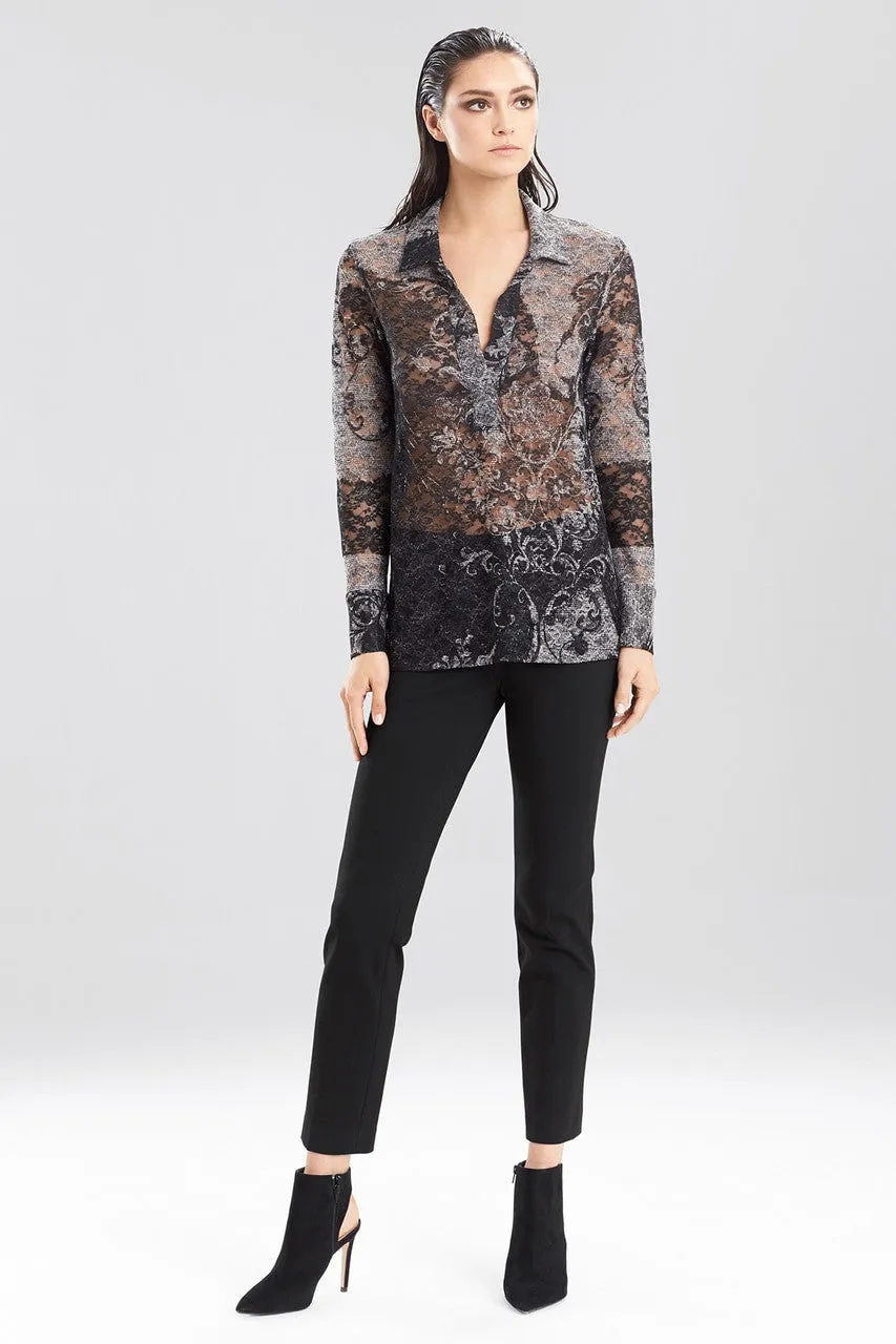Glenplaid Mesh Tunic