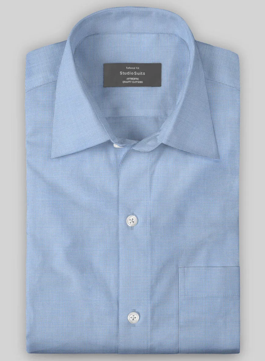 Italian Blue Mini Stripe Shirt