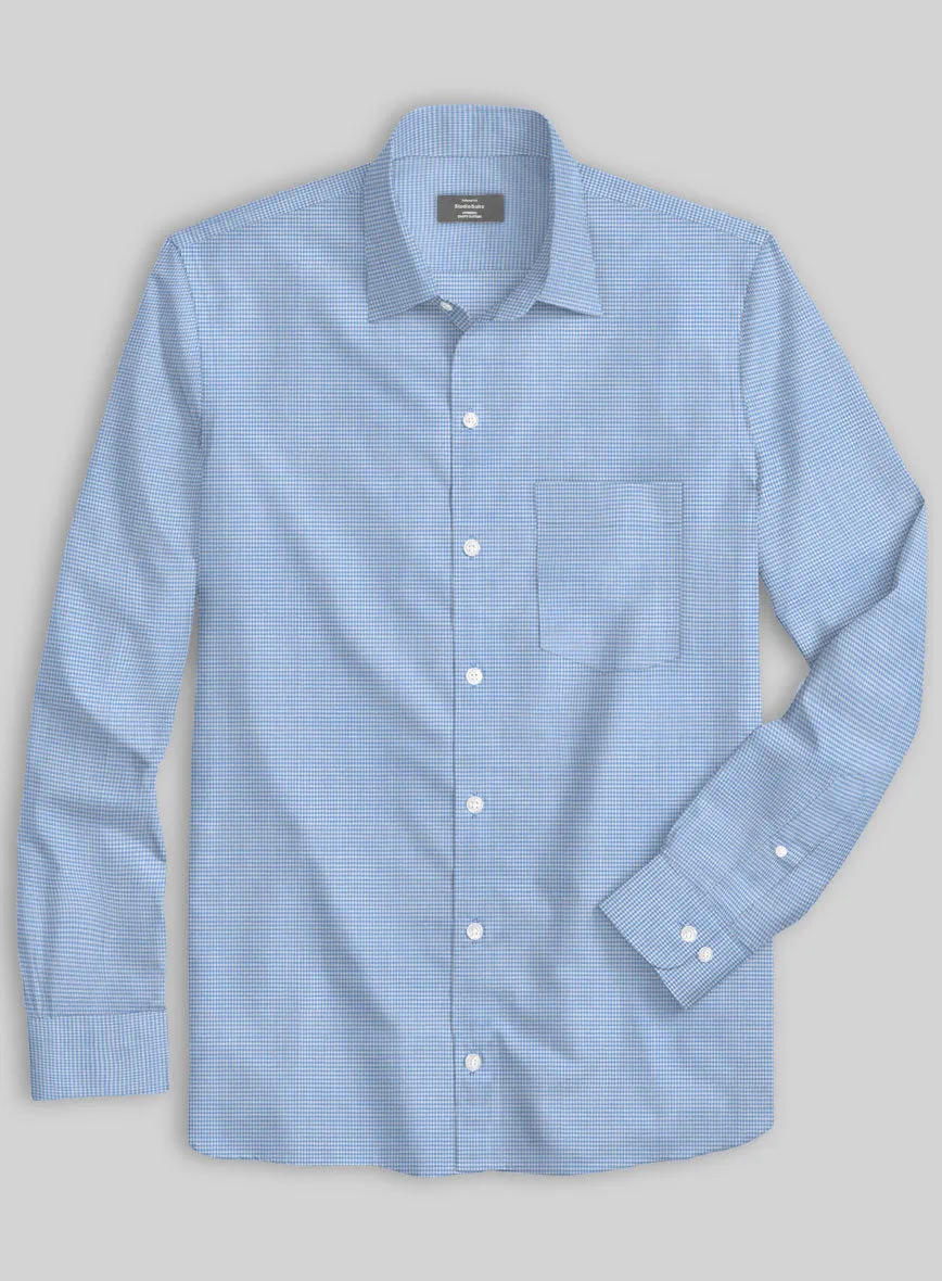 Italian Blue Mini Stripe Shirt
